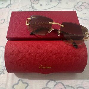 Cartier Square Frameless Sunglasses